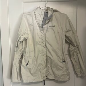 Marmot Cream Ski & Snow Jacket Hoodie Large